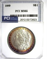 1889 Morgan PCI MS65 Splendid Color