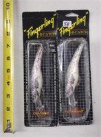 2 "Fingerling" Crankbait Fishing Lures 1oz.-new