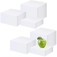 Tuanse 6 Pcs Acrylic Display Boxes Cube Riser Disp