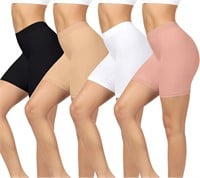 BESTENA 4 Pack Slip Shorts  Women  Large