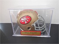 BILL WALSH SIGNED AUTO 49ER'S MINI HELMET JSA COA