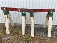Set of wooden saw horses