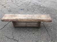 Vintage wooden bench heavy approx 54 1.2” long