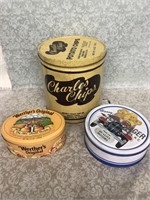 Vintage lot of advertising tins Charles chips and