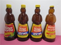 4 VTG Mrs Butterworth Aunt Jemima Syrup Bottles