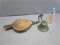 Vintage Milk Bottle - Brass Bell & Bellows