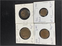 4 19th and 20th century Finnish coins, 1897 5 Ore