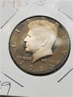 1985-S Clad Proof Kennedy Half Dollar