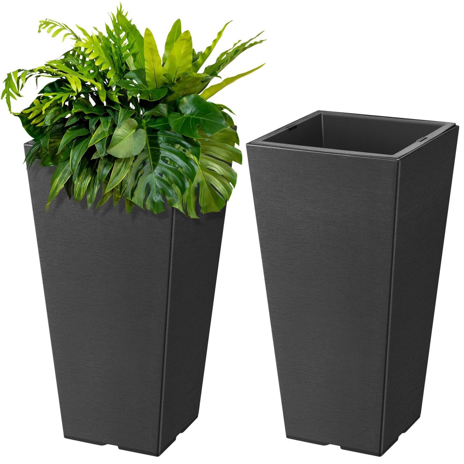 Rengue 22.6" Tall Outdoor Planters, Set of 2 Large