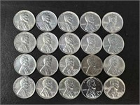 1943 Steel Pennies Uncirculated (20 coins)