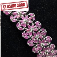 $2000 Silver Ruby(12.5ct) Bracelet