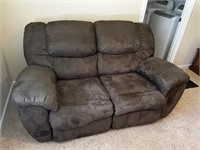 Forest green double reclining loveseat