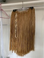 HAWAIIAN STRAW SKIRT ADULT 30" W X 27" L