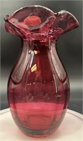 Fenton International Cranberry Vase