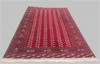 HAND KNOTTED LOW PILE WOOL RUG