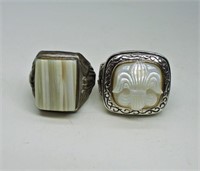 2 Sterling Statement Rings