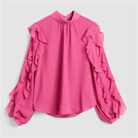 Melanie Lyne Ruffle Sleeve Blouse Size 6