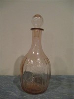 pink glass decanter