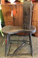Antique Saddler leather & harness workbench