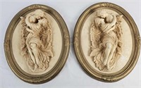 Large Plaster Wall Plaques