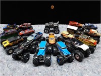 18 MONSTER JAM HOT WHEELS DIE CAST