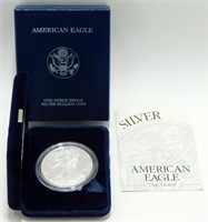 2001-W Proof Silver Eagle in Box/Case with