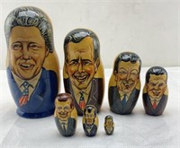 5 pcs handmade nesting doll- presidents of USA