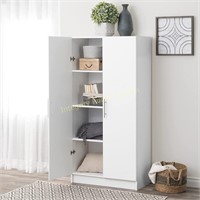 Wood Freestanding Garage Cabinet White $212 Retail