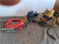 Jig saw, router, biscuit cutter