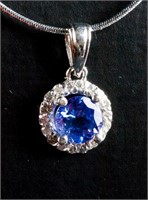 0.80ct Tanzanite 0.18ct Diamond Necklace CRV $1800