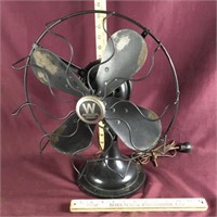 Vintage Black Metal Westinghouse Electric Fan