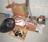 Large group of items including collector beer