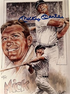 NY Yankees Mickey Mantle signed photo