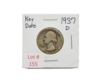 1937-D Washington Silver Quarter