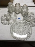 glass canister set, cake plate and more