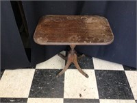 Small Mahogany Clawfoot Side Table