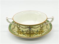 Royal Worcester Bessborough Tea Cup & Tray, Yellow