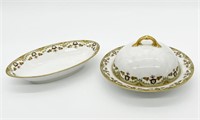 (2) MZ Austria Porcelain Servers - Lidded Dish & O