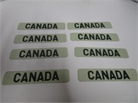 8 MILITARY NEW OLD STOCK METAL CANADA SIGNS