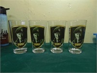 Four John Wayne Beer Glasses - New