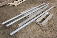 (4) Galvanized Pipe, 3" & 4", Approx 8ft-10ft