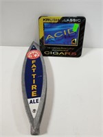 Fat Tire beer tap handle & cigar tin