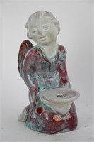 POTTERY ANGEL CANDLE HOLDER