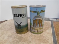 2 Collectible Beer Can Advertisement