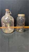 Gallon jug & half gallon jar