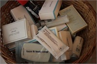 BASKET OF TRAVEL SOAPS AND MORE