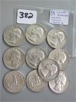 10 Silver United States Quarters