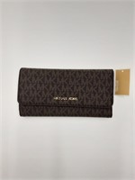 Michael Kors jet set travel wallet brown