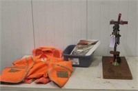 (2) Orange Hunting Vests, Shell Reloader & Gun