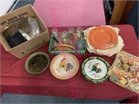 Rooster plates - glasses - plates - etc